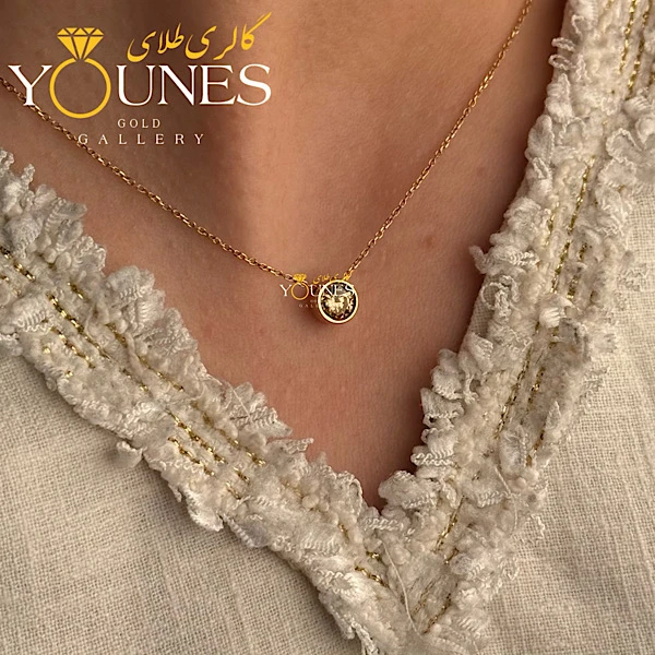 گردنبند طلا سواروسکی دایره گلد